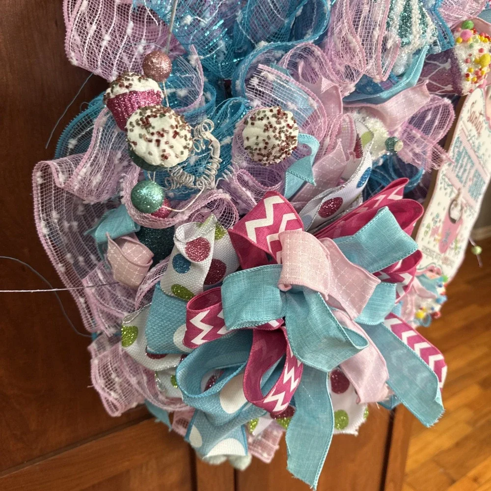 Candyland wreath, peppermint wreath, christmas wreath, whimsical wreath